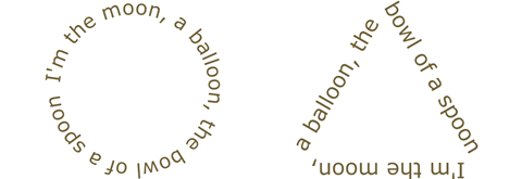 Examples of twisted shape poems