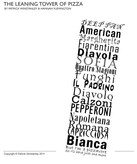 A Funny Shape Poem for Kids - The Leaning Tower of Pizza
