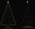 Example of two twisted shape poems in christmas tree shapes