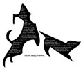 A visual poem in the form of two dogs