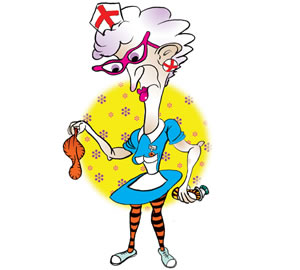 The nurse from the Shoe Boy nonsense poem