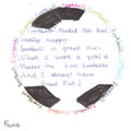 A shape poem in the shape of a football